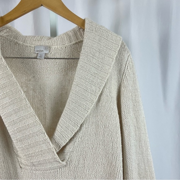 Caslon XL Petite Wool Angora Rabbit Knit V Neck Longline Sweater Boho Cozy - Picture 7 of 7